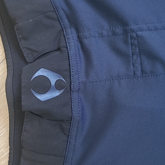 Hylete Athletic Shorts Men's Medium Navy Blue/Black Lightweight Workout Shorts - Picture 2 of 7